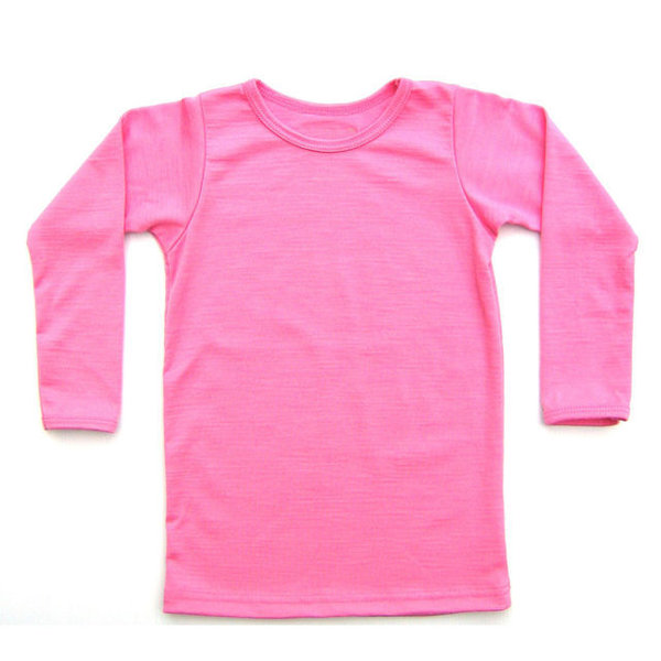Mini Merino - Kinder Shirt aus Merinowolle in rosa  - Neuseeland Wolle