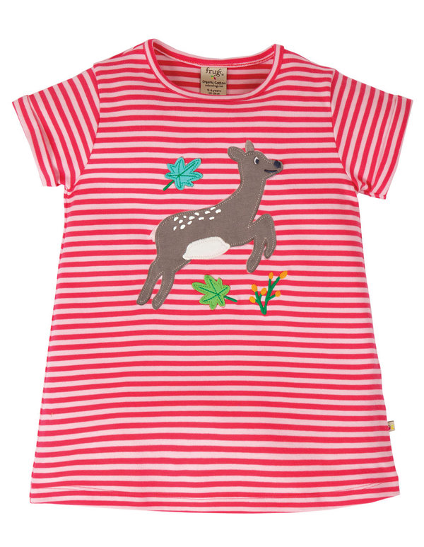 Frugi -  Deer Sophie Applique Top - T-Shirt mit Reh Applikation