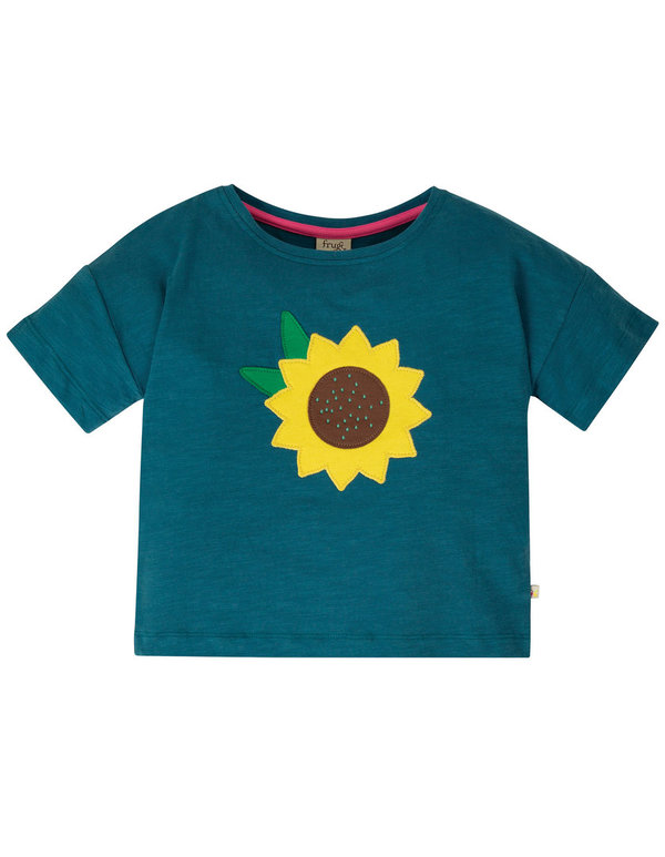 Frugi - Myla T-Shirt Flower - T-Shirt mit Sonnenblume