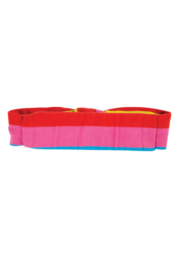 Frugi -  Flamingo Multi Stripe Astrid Headband - Haarband mit Regenbogenstreifen