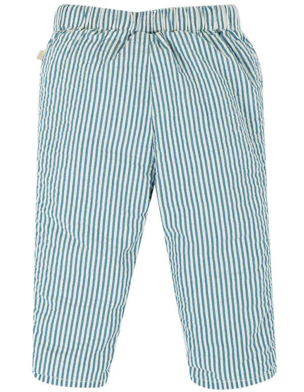 Frugi - Marnie Pull Ups Seersucker Stripe - gestreifte Hose in blau / weiß