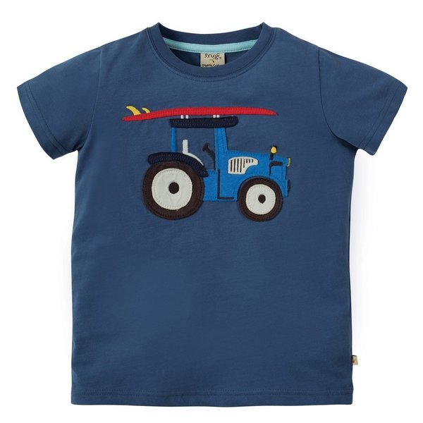 Frugi - Stanley Applique T-Shirt  Traktor - T-Shirt mit Traktor