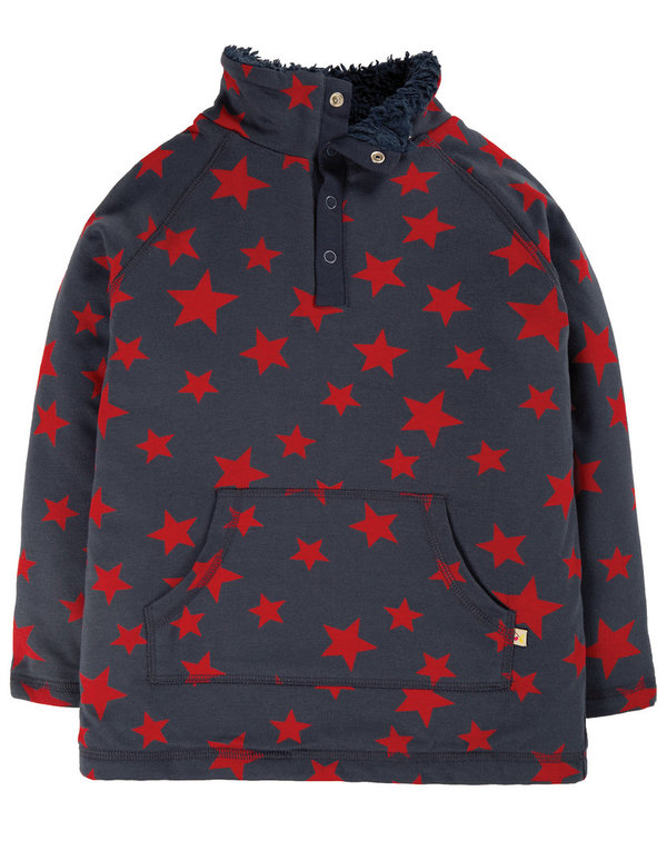 Frugi - Snuggel Fleece Indigo Star  -  Jacke / Pullover mit Sterne Print