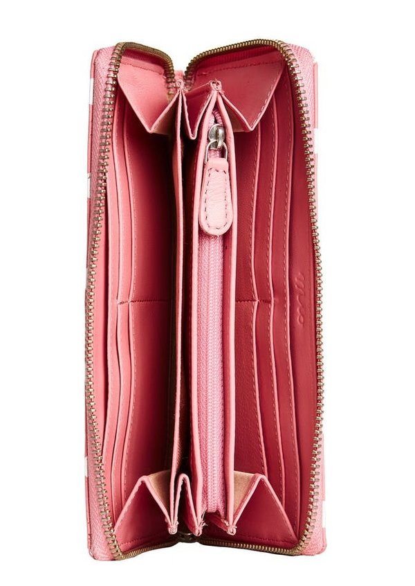 Damenbörse - Polka Dots rose - mit Reißverschluss in der Größe L von Mira Luna MIO