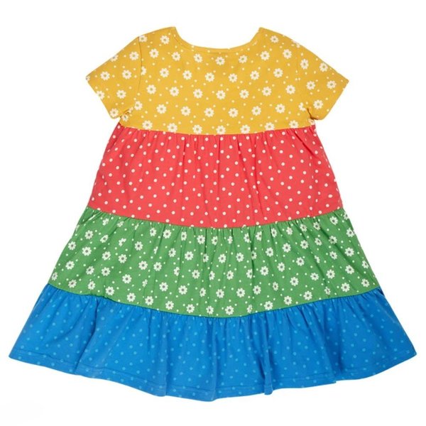 Frugi - little Rosie Rainbow Hotch Potch Dress - Sommerkleid, Stufenkleid,