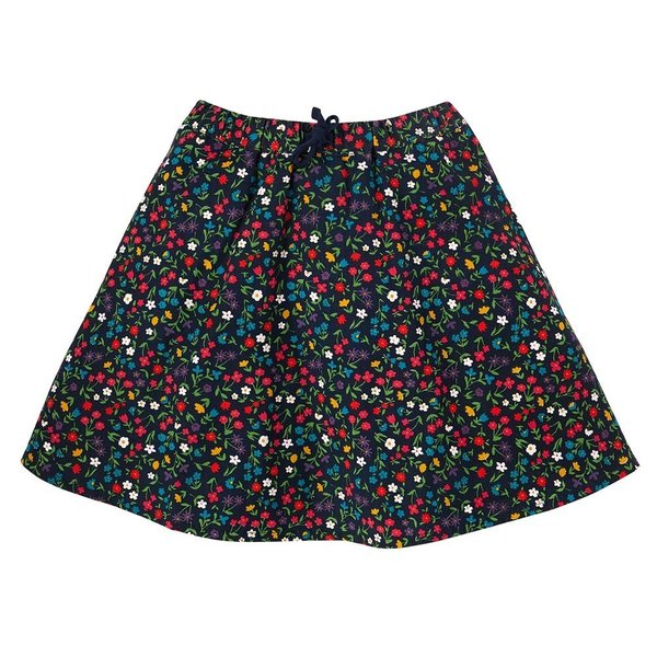Frugi - Maeve Twill Skirt Garden Life - Rock mit Wildblumen Muster in dunkelblau